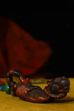 Bronze Painted Giant sun god Scorpion tail Genital head Pendant amulet Exorcism