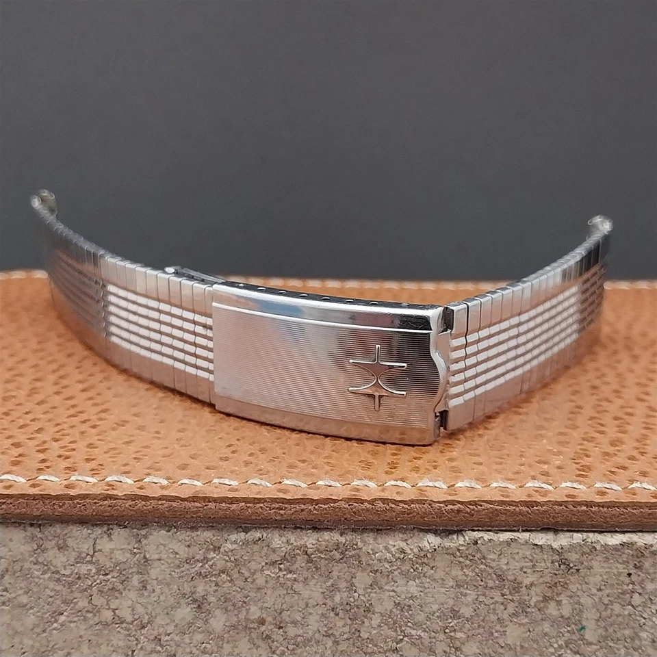 Correa de reloj Hamilton vintage años 60 20 mm 19 mm 18 mm acero inoxidable Admiral sin usar Foto 2 de 4