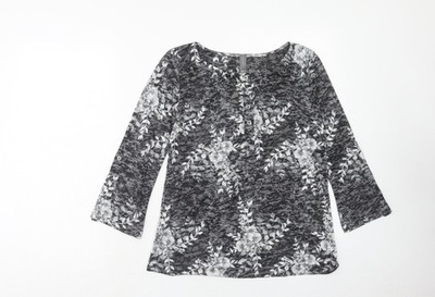 Womens UK Size XS Denver Hayes Grey Basic Blouse