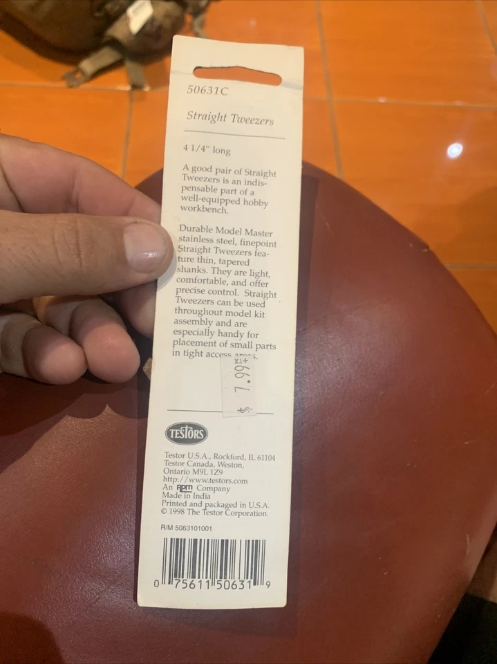 NEW Testors Straight Tweezers 50631C FREE US SHIP - Image 4 of 4