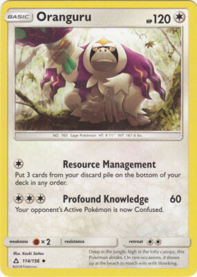 Pokemon - Oranguru - 114/156 - Uncommon - Sun and Moon Ultra Prism - NM