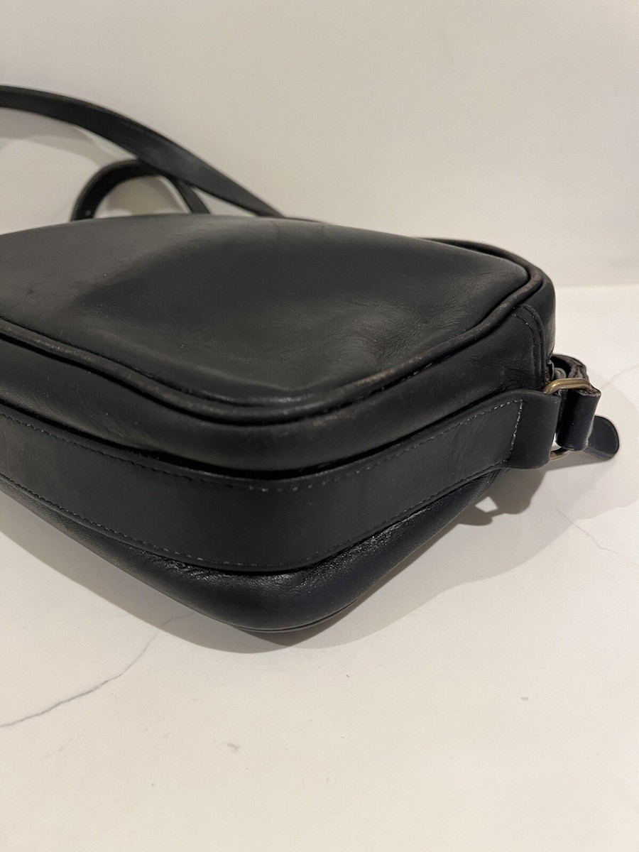 Vintage Coach Black Leather Half Moon Crescent Bag | eBay