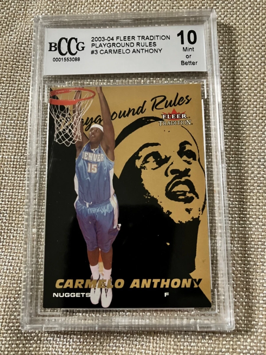 Fleer Carmelo Anthony Basketball Autographed Sports Trading Cards 