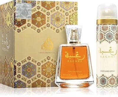 Raghba Unisex Eau De Parfum EDP By Lattafa Arabian Perfume Oud Fragrance 100ml