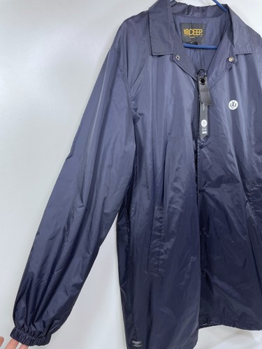 10.Deep Mens Size L Rain Coat Windbreaker Jacket Long Trench Jeff Staples NWT - Picture 9 of 19