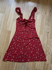 Gorgeous PLT Red Summer Mini Dress Size 4 Floral