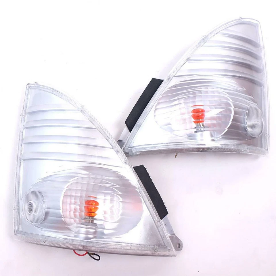 Luminária de canto frontal Fit 2003-2017 Hino Mega 500 Fc4J Fg1J branca transparente caminhão - Imagem 3 de 4