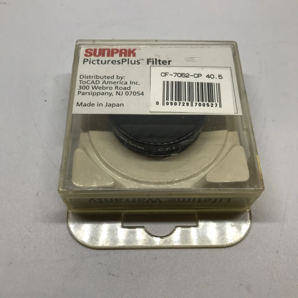SUNPAK Pictures Plus 40.5mm (CPOL) Circular Polarizer Filter Made In Japan - Image 2 of 4