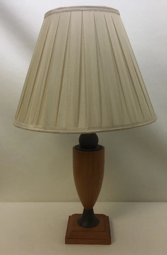 Lámpara de teca moderna vintage retro contemporánea retro circa 1999 Memphis Foto 2 de 4