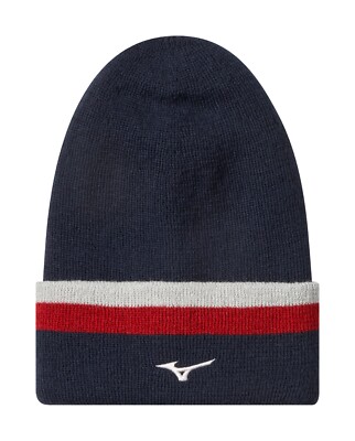 Mizuno Wintermütze Breath Thermo Winter Knit Beanie, Farbe: Blau