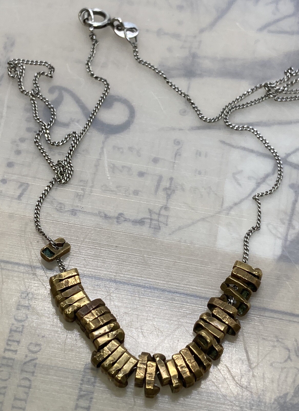 Handmade Sliding Tiny HOT TYPE BRASS SPACERS 925 … - image 1