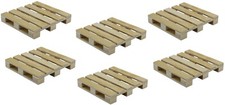 6-Pack Mini Wood Pallet Coasters for Beverages, Hot and Cold Drinks, Mini Blocks