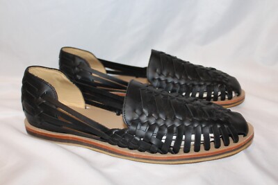 Nisolo Leather Sandal Huarache Men\'s size US 11 BLACK NWOB MSRP $150 Nisolo Leather Sandal Huarache Men main image 3