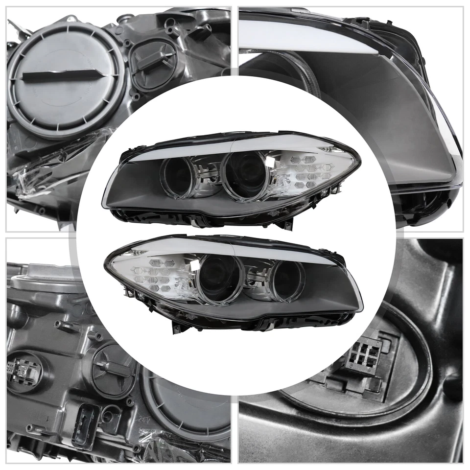 Xenon Headlights Pair For 2011-2013 BMW 5 series F10 550i 535i 528i LH+RH Side  Foto 3 de 4