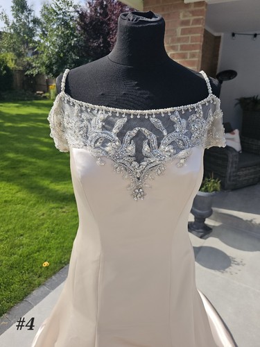 A-line / Drop Waist wedding Bridal dress size 12 Ex Sample Sale Reduced - Picture 2 of 6