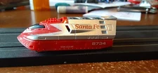 Vintage Ho Slot car Tyco Powered Santa Fe Train With Tyco 440X2 Chassis