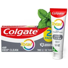 Colgate Total Deep Clean Toothpaste Whitening Toothpaste Mint 2 Pack 5.1 Oz