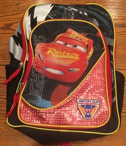 lightning mcqueen book bag