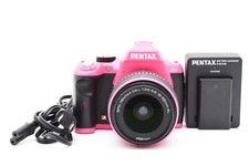 PENTAX K-r 12.4MP Digital SLR Camera Pink w/Pink Lens Set Exc   2383264