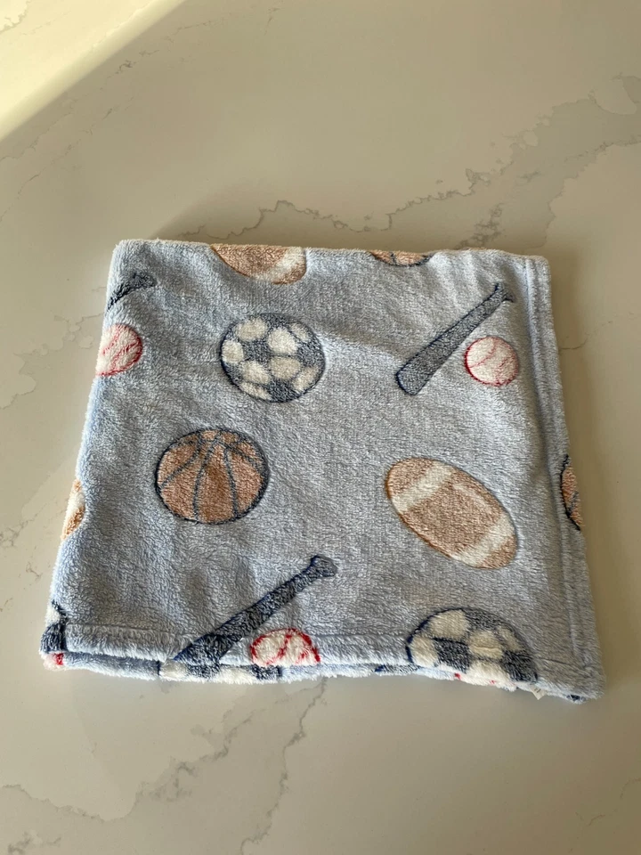 Manta deportiva Snugly Baby VS afiliada azul fútbol fútbol béisbol - rara Foto 4 de 4