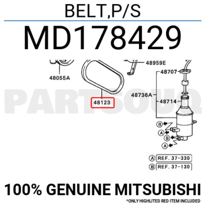 MD178429 Genuine Mitsubishi BELT,P/S OEM | eBay