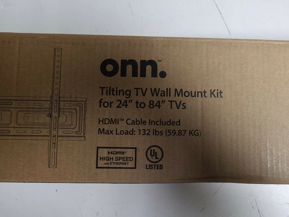 Kit de montaje en pared para TV inclinable para televisores de 24" a 84" vienen con cable HDMI Foto 3 de 4