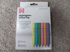 Brand New TRU RED Highlighter Chisel Tip 12/Pack 6 Assorted Colors TR54585