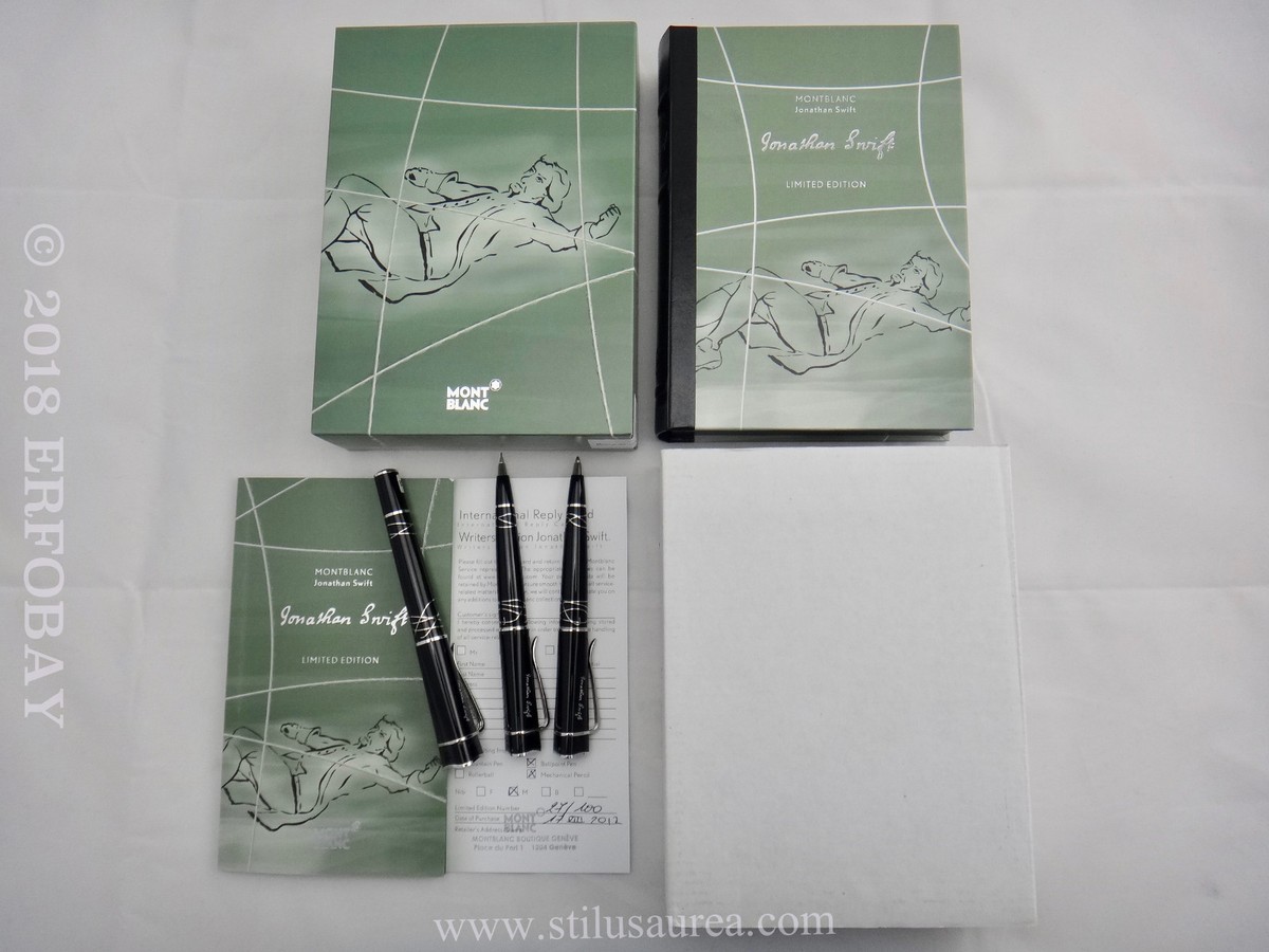 MONTBLANC Jonathan Swift 2012 Writers Limited Edition Set (FP+BP+