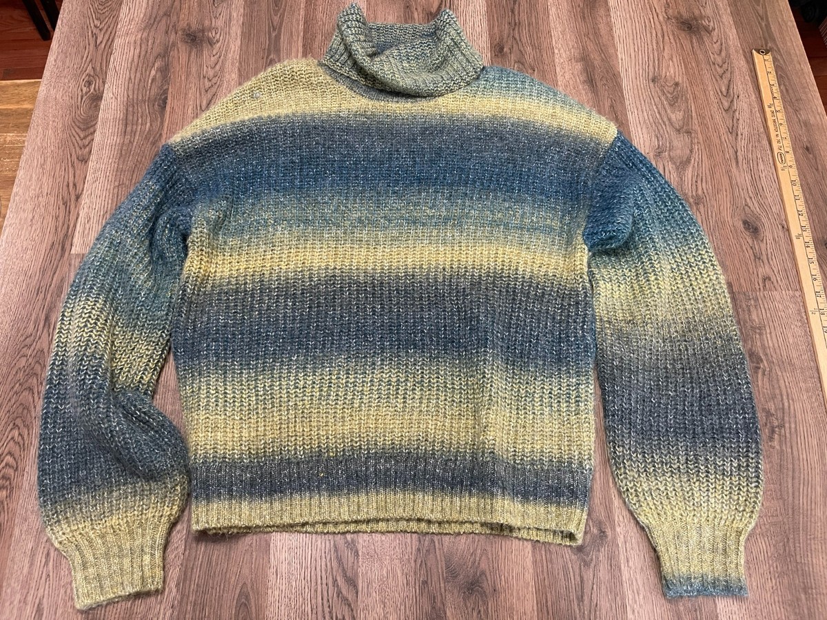 Old Navy Sweater, Women's Size XL Tall, Green Blue Yellow, Pullover,  Turtleneck