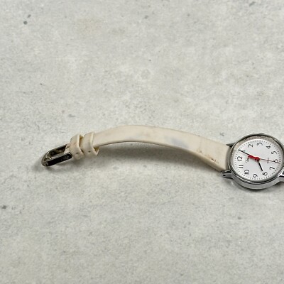 VTG Timex Analog Women Watch 22MM White Dial Sterling Silver Tips 6\