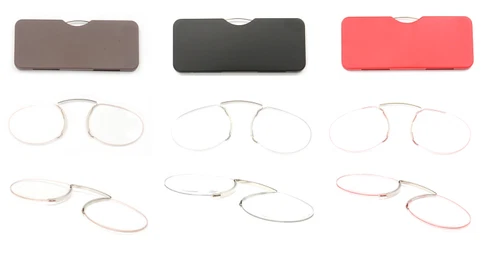 Pince Nez Metal Nose Clip Reading Glasses 1.0 1.5 2.0 2.5 3.0 3.5 Retro Readers - Picture 3 of 9