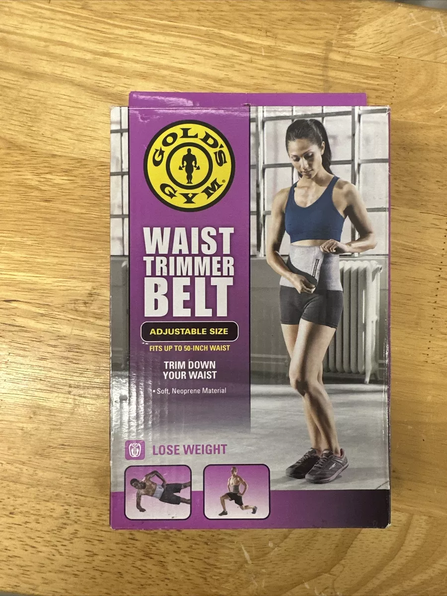 Gold's Gym Waist Trimmer Belt - Adjustable Size fits up to 50 inch Waist  Trims.