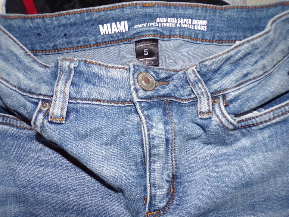 SWS X Denim co. Miami MEDIUM WASH super SKINNY crop leg JEANS 26/28 SIZE 5 JS1 - Image 2 of 4