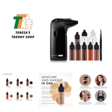 Complete 11-Piece Airbrush Makeup Kit: Cordless Compressor  Buildable Coverage