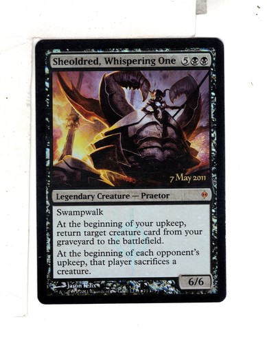 MTG SkeenAB Sheoldred Whispering One PRERELEASE PROMO FOIL from New Phyrexia LP