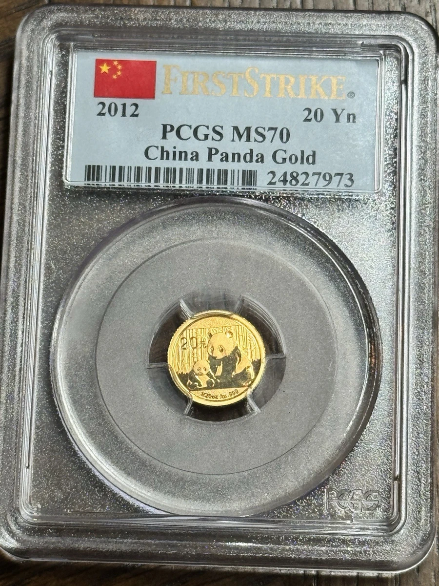Chinese Panda MS 70 Grade PCGS Certified Gold Bullion Coins for
