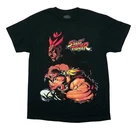 Street Fighter New Adult T-Shirt - Ken Ryu Akuma Trio In Shadow Under Name