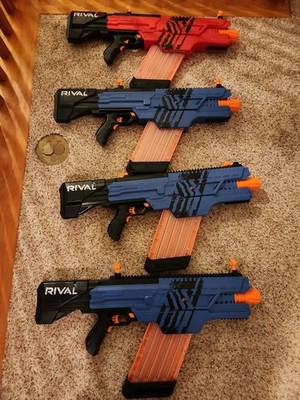Nerf Rival Khaos MXVI-4000 Blue Lot Of 4 With Magazines