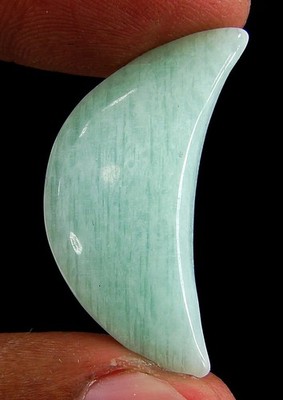 23.25 Ct Natural Green Amazonite Loose Gemstone Stone Crescent Moon Stone- 61842