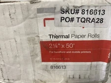 Thermal Printer Paper 2.25" x 50' BPA Free, 9078-0567 (50 Rolls/Carton)