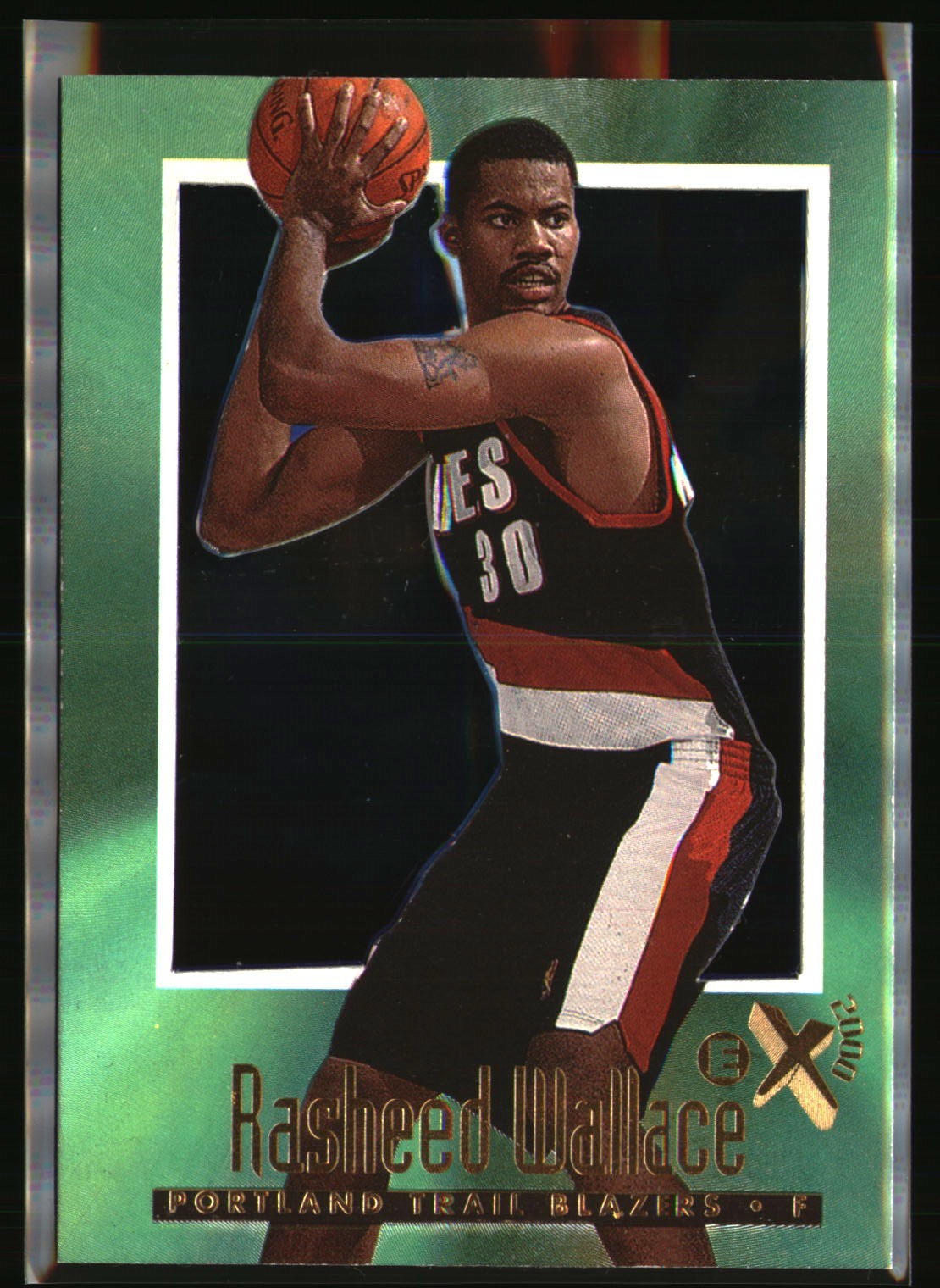1996-97 Skybox E-X 2000 Basketball Rasheed Wallace #60 Portland Trail Blazers