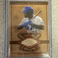Carlos Delgado Upper Deck Piece Of The Action SP Game Bat Relic Milestone 2001 
