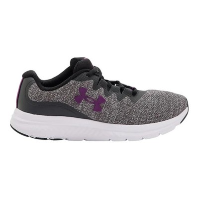 Under Armour Charged Impulse 3 Knit Womens Running Shoes Gray Purple New