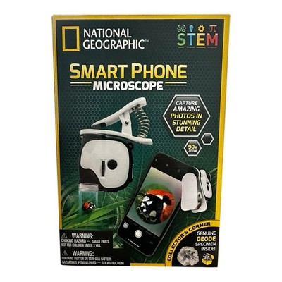 National Geographic Smart Phone Microscope New Open Box Complete STEM