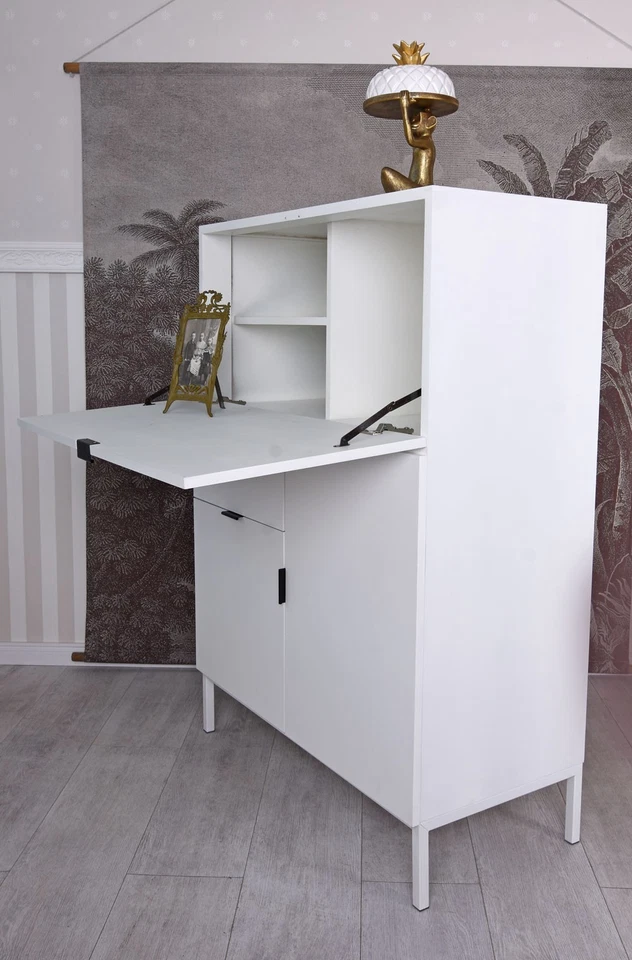 Schreibsekretär bürotisch Schreibtisch Sekretär Landhaus Schrank Weiss Lagerfund - Bild 2 von 4