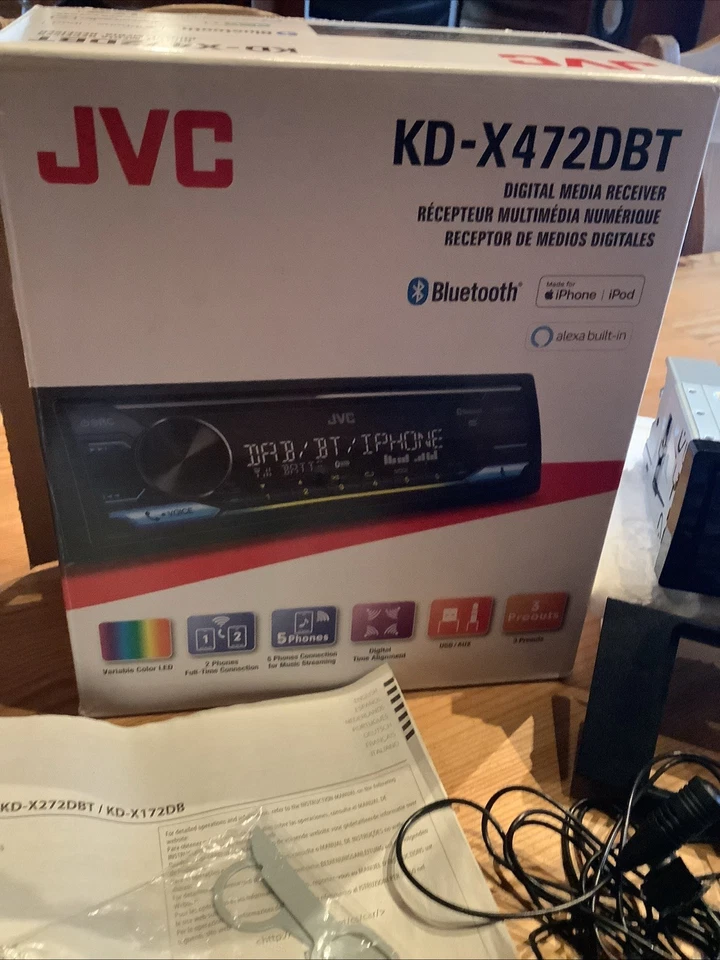 Autoradio, Jvc, KD-x472 DBT inklusive Einbauset für Audi A3 8P - Bild 3 von 4