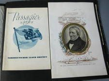 altes Fotoalbum mit Fotos Postkarten AK USA Kanada Reise ua New York Québec 1937