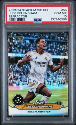 2023-24 Topps Stadium Club Chrome Jude Bellingham Refractor PSA 10 