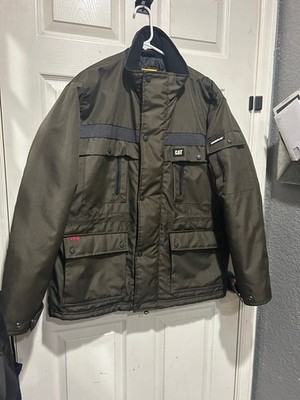 Men's CAT Brown Quilted Workwear Jacket L