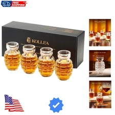 10 Oz Grenade-Shaped Shot Glasses - Ideal for Parties, Birthdays & More | 4 Pcs